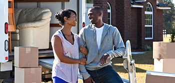 term life insurance: couple moving